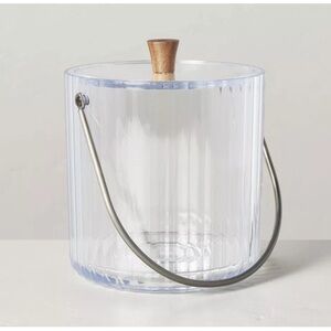 Hearth & Hand Magnolia 109oz Ribbed Clear Fluted Ice Bucket BRAND NEW!